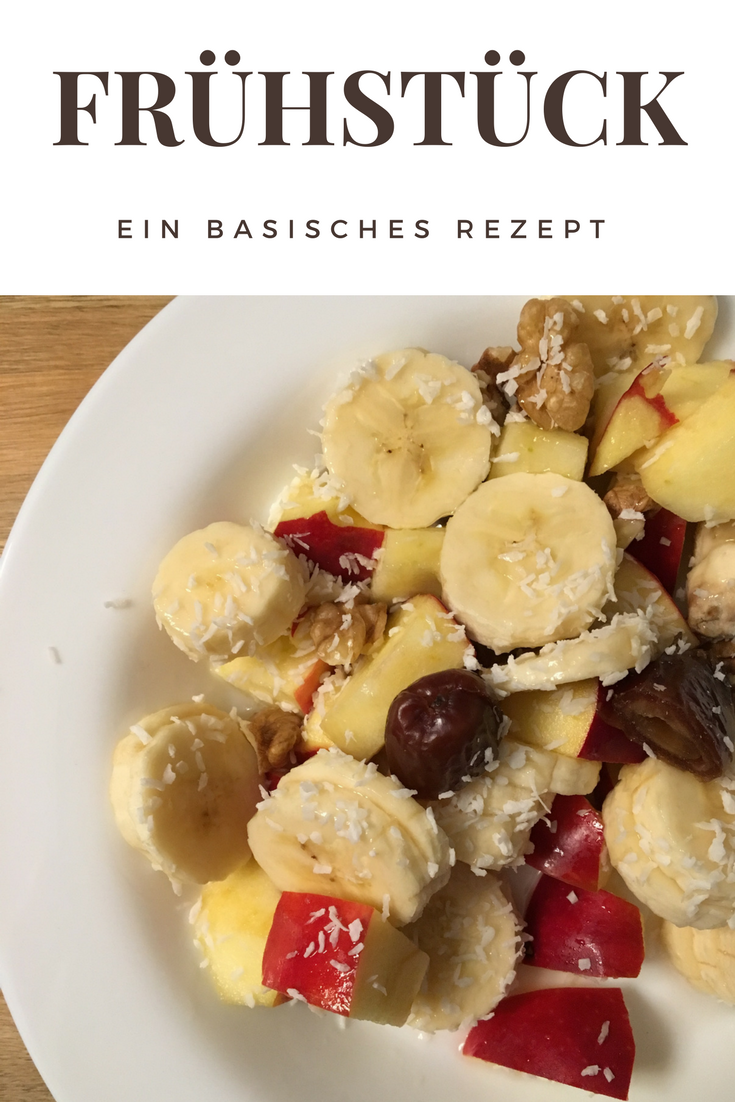 Rezept für ein basisches Frühstück mit Banane und Apfel