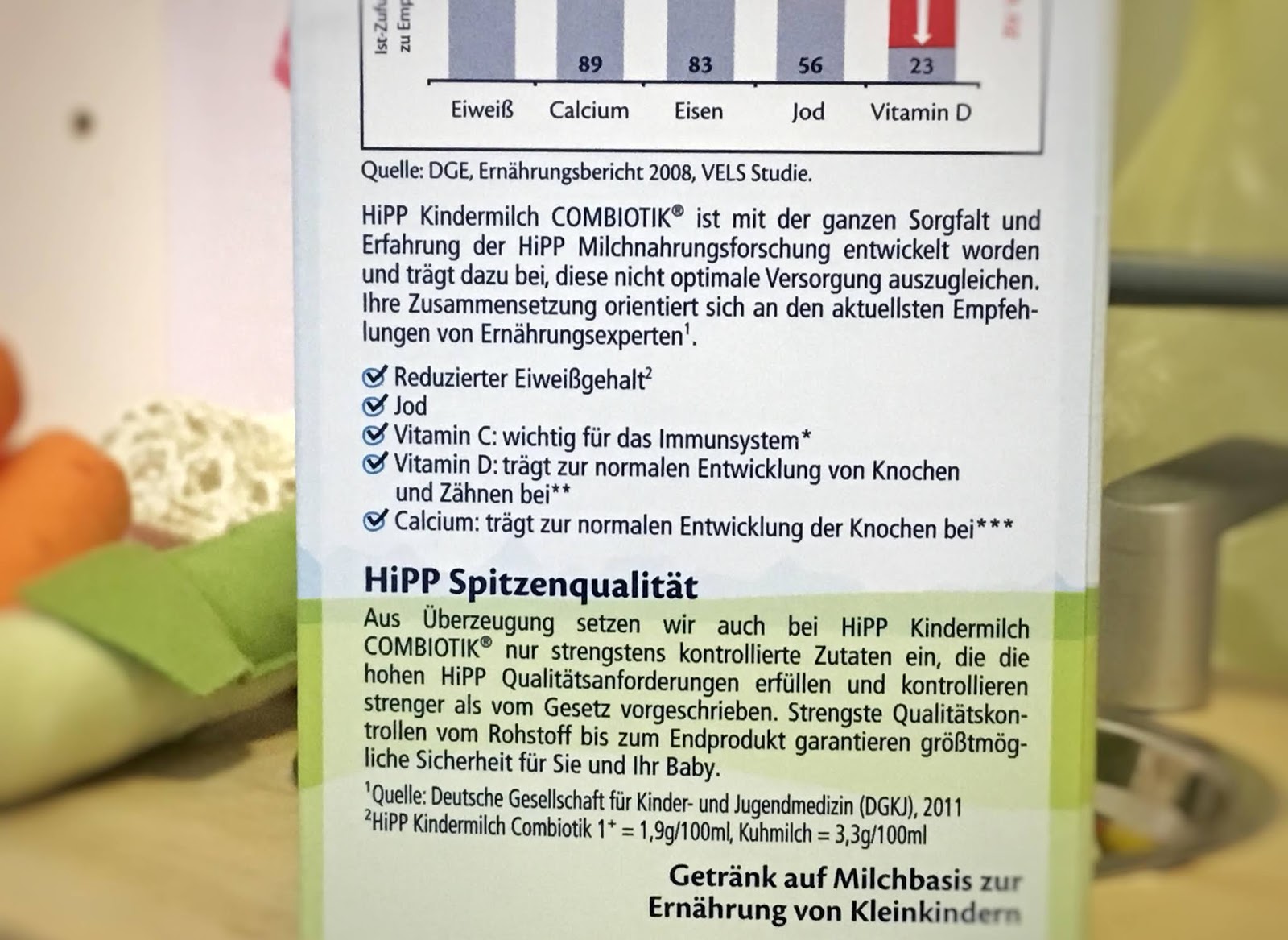 HiPP Kindermilch als Kuhmilchersatz für 7 Mal mehr Vitamin D