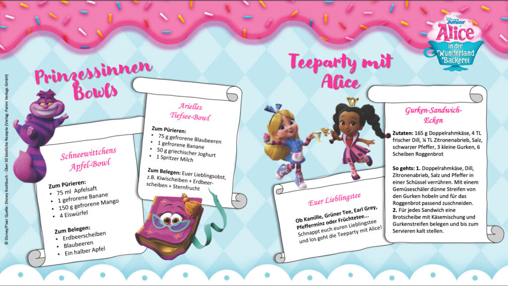 Rezepte "Alice in der Wunderland-Bäckerei" Teil 1
