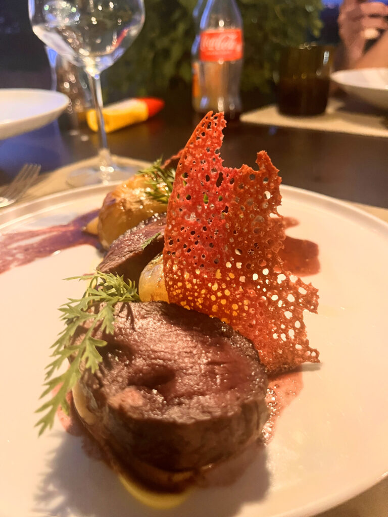 Reh serviert im Locanda dell'Aioncino