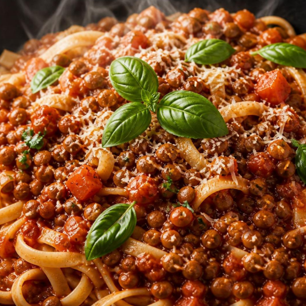 Proteinreiche Familienalltag: Linsen-Bolognese als vegetarische Familienmahlzeit